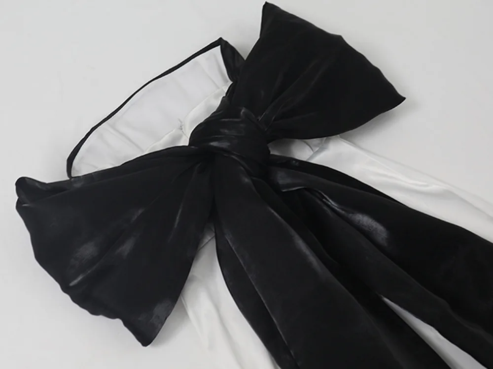 Suninheart nowy rok elegancka, z kokardą sukienka biała bez ramiączek Bodycon imprezowa sukienka Mini seksowna nocna sukienka urodzinowa damska
