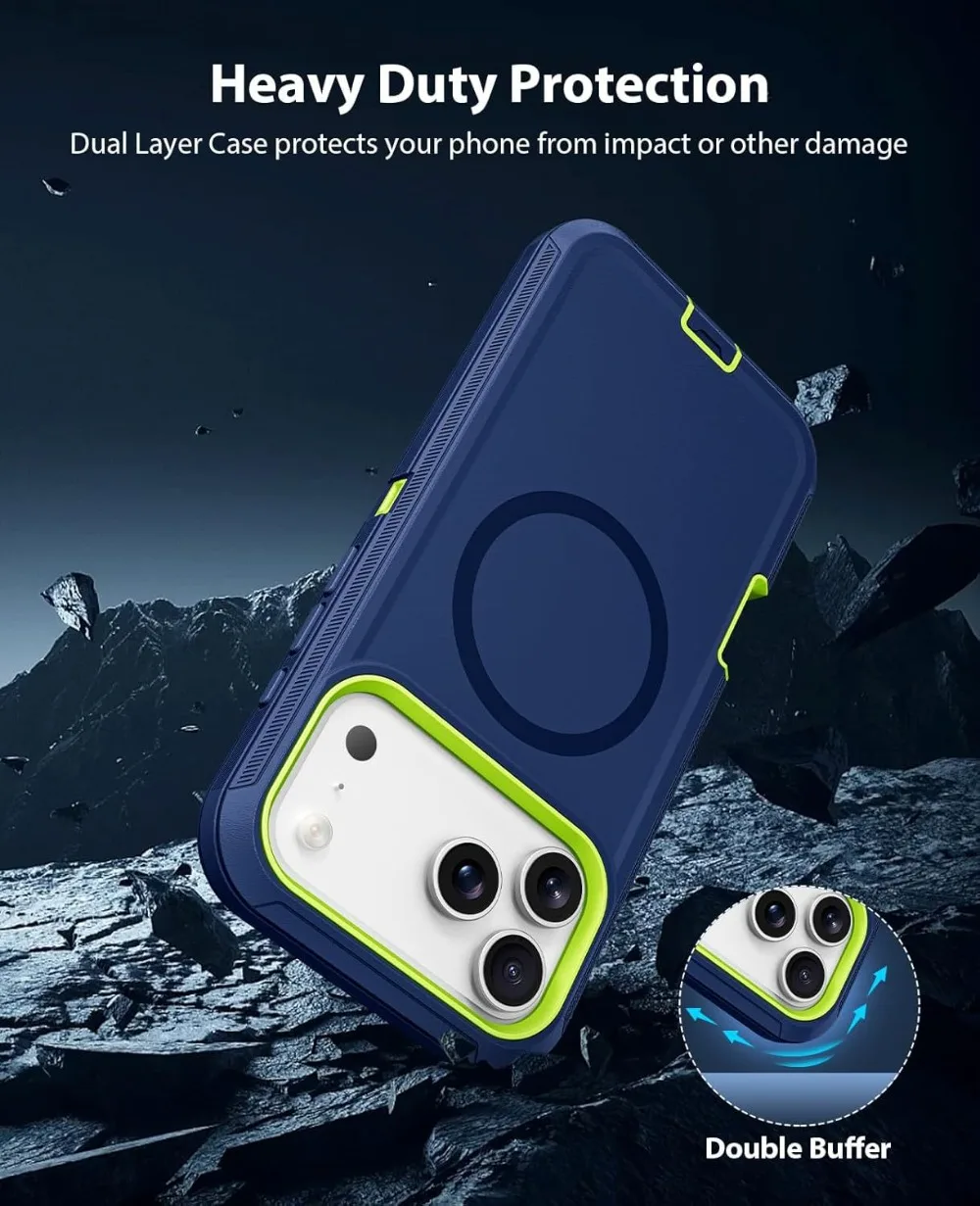 

Solid Color Three Proof Robot Heavy Armor Shockproof Defend Phone Case for IPhone12 13 14 15 16 17 Pro Max TPU Back Cover