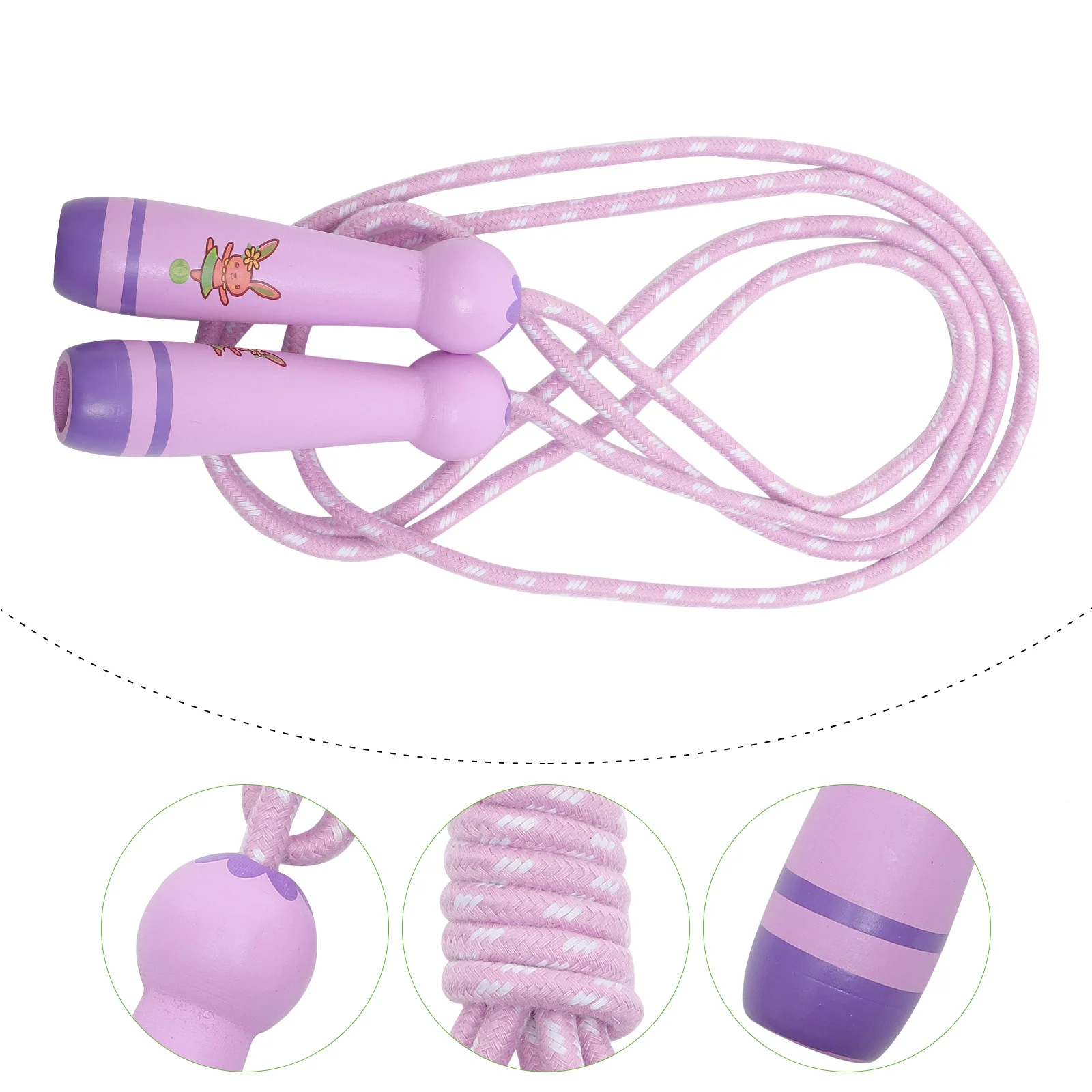 Jump Rope Children's Skipping Kids Boys Dedicated Jumping for Workout Wear-resistant Purple Adjustable