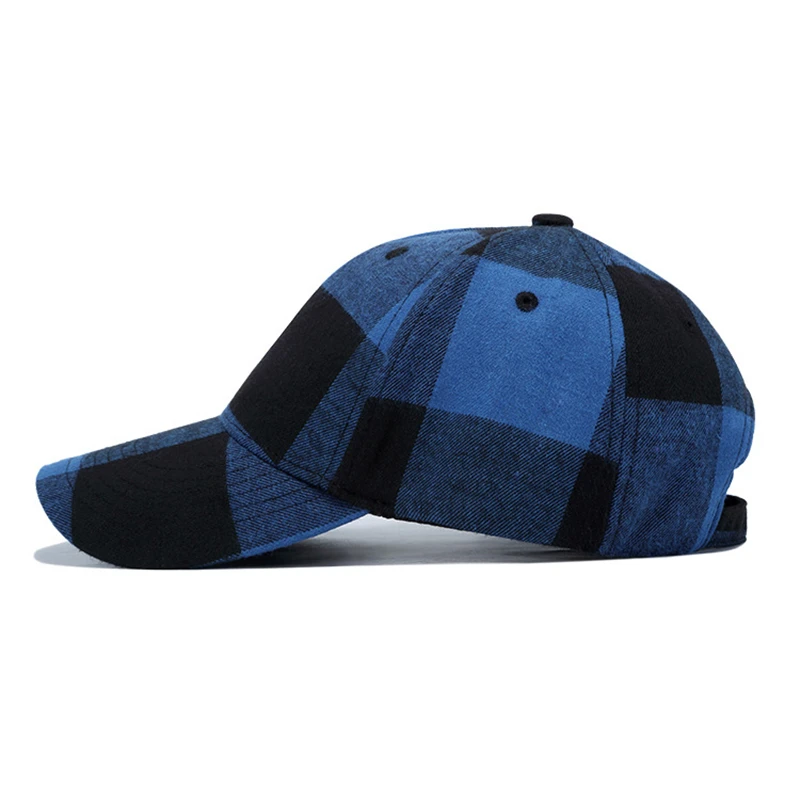 CLIMATE Fashion Plaid Baseball Cap Women Plaid Hat Cap Checks Cotton No Logo Hat Caps Classic Checks Cap Hat for Men Women