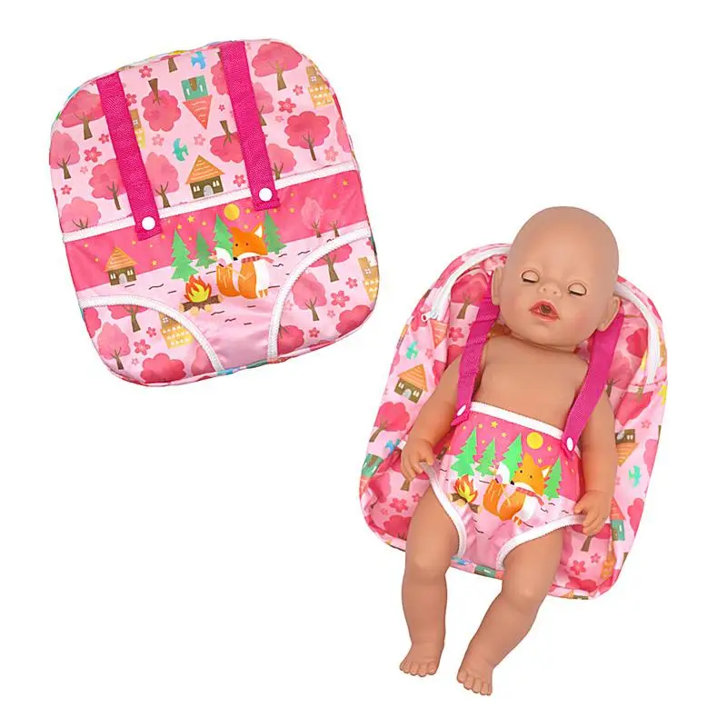 Reborn Doll Backpack Plush Doll Front/Back Carrier With Straps for 12 To 18 Inch Dolls Bag Children Birthday Christmas Gifts