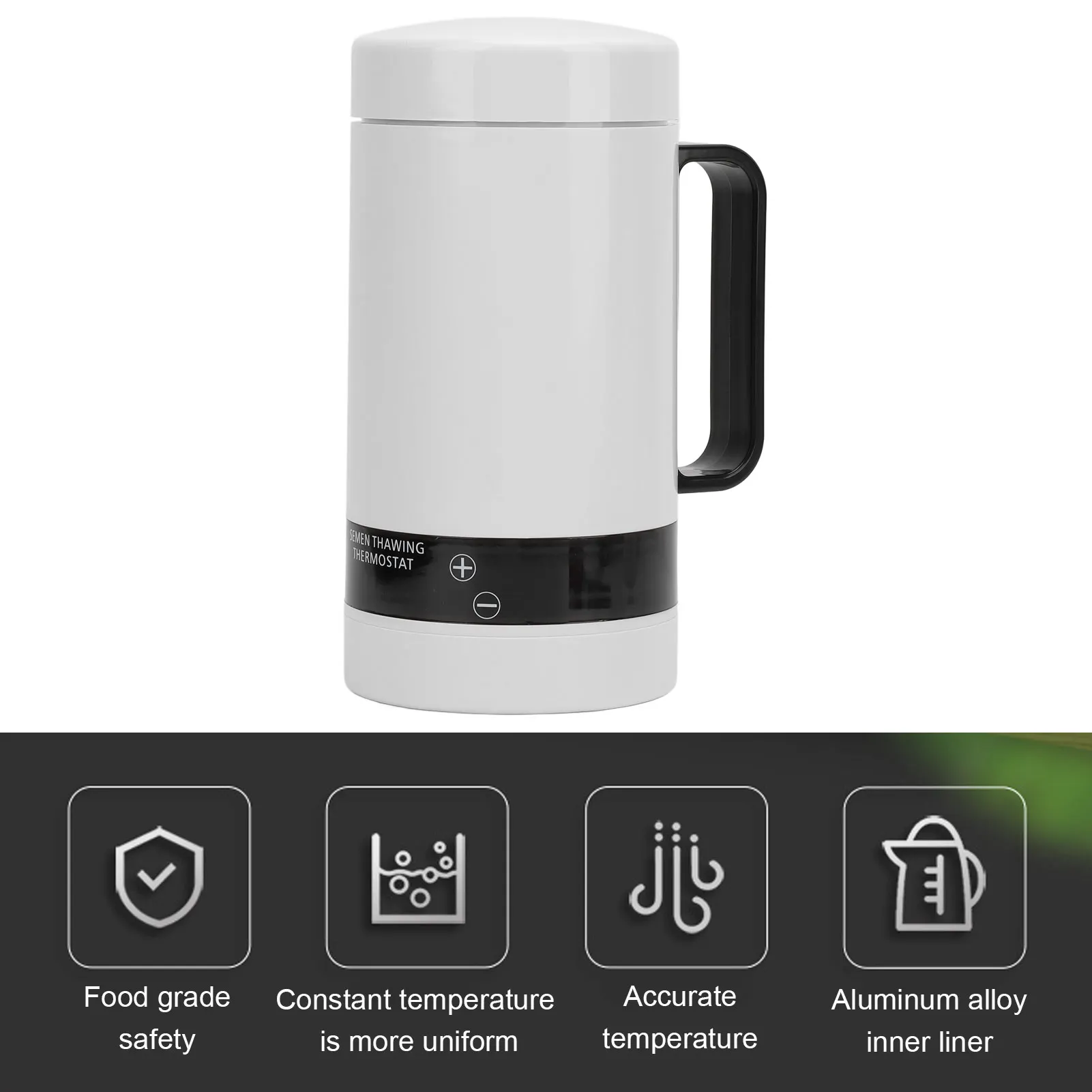 600ml Frozen Sperm Thawing Cup Animal Semen Thermostatic Cup for Cattle Livestock 3200mAh Battery Animal Semen Thermostatic Cup