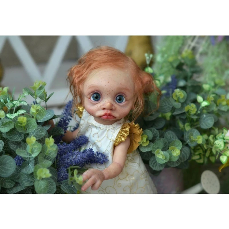 

17 Inch Already Painted Reborn Doll Kit Tinky Unfinished Doll Parts with Body Cloth and Eyes