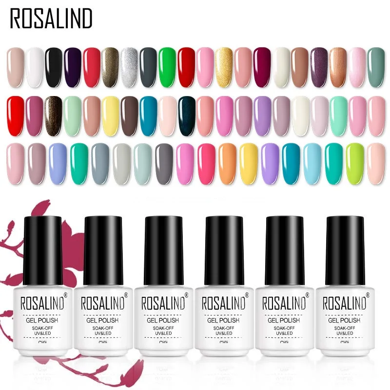 ROSALIND Colorful Gel Nail Polish Summer Stylish For Manicure  Supplies Salon Beauty Design Nail Gel Cured With UV/LED Lamp