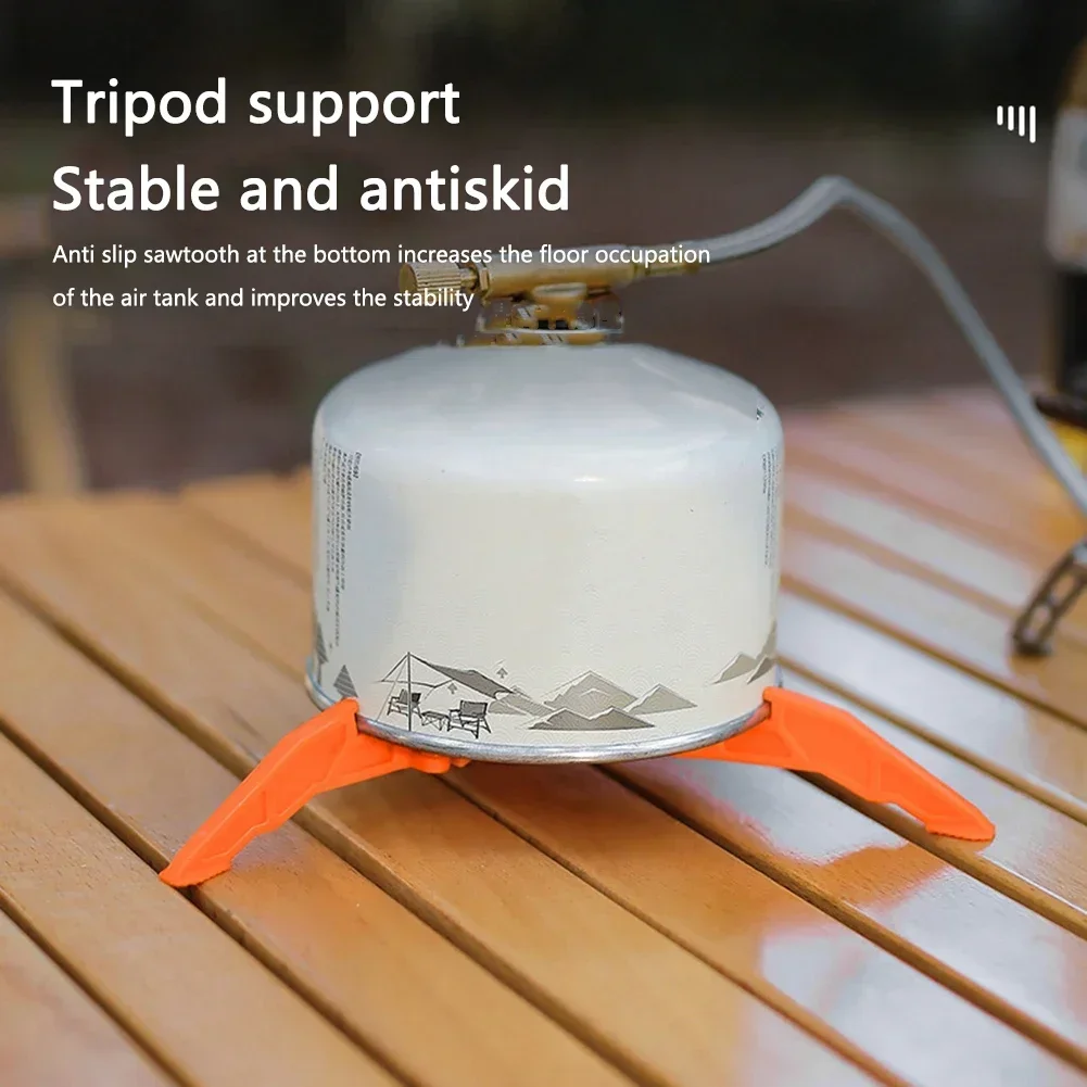 Nylon Gas Canister Stand Foldable Outdoor Gas Tank Bracket Camping Stove Bottle Stand Universal Tripod Folding Canister Stand image 3