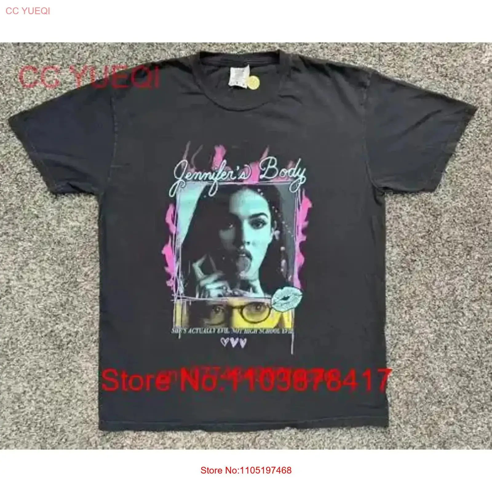 

Vintage Y2K JENNIFER S BODY Movie Promo T Shirt Megan Fox Horror Large vintage Washed Unisex homme Breathable Casual