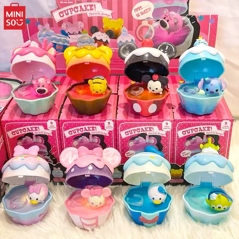 

MINISO Disney Songsong Cupcake Theme Starlight Covenant Blind Box Animation Mickey Mouse Night Light Children's Toy Ring Gift