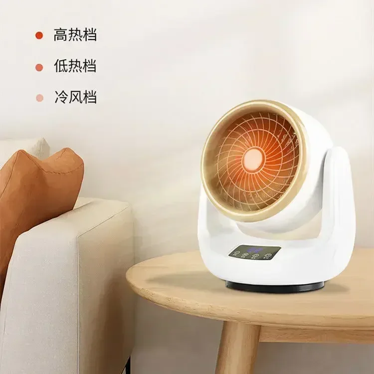 110V 220V new cooling and heating dual-purpose fan heater small office swing head remote control desktop fan heater 미니온풍기