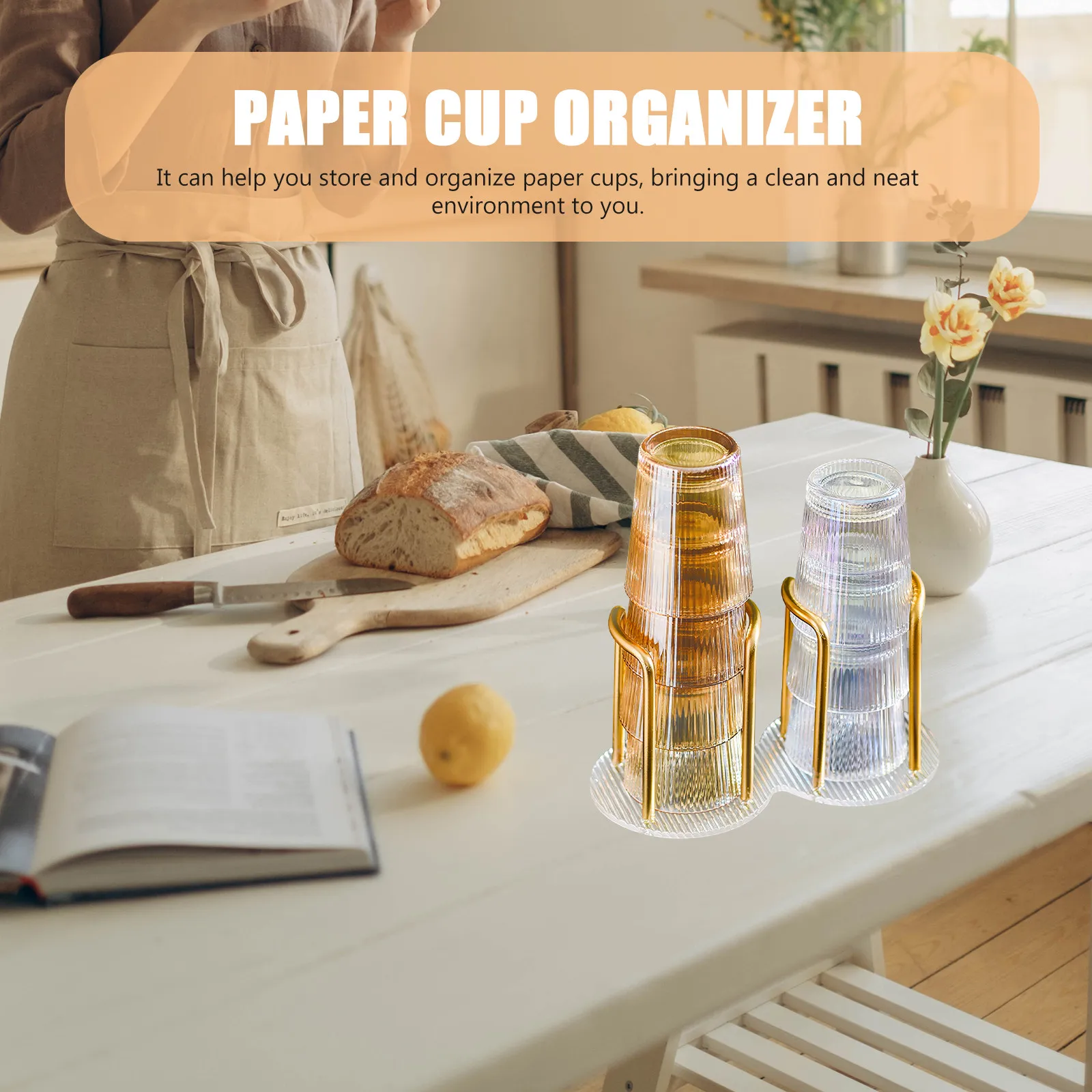 

Органайзер для бумажных стаканчиков: креативный и стильный настольный диспенсер для кофеен, баров, кафе, магазинов молочного чая, домашнего офиса