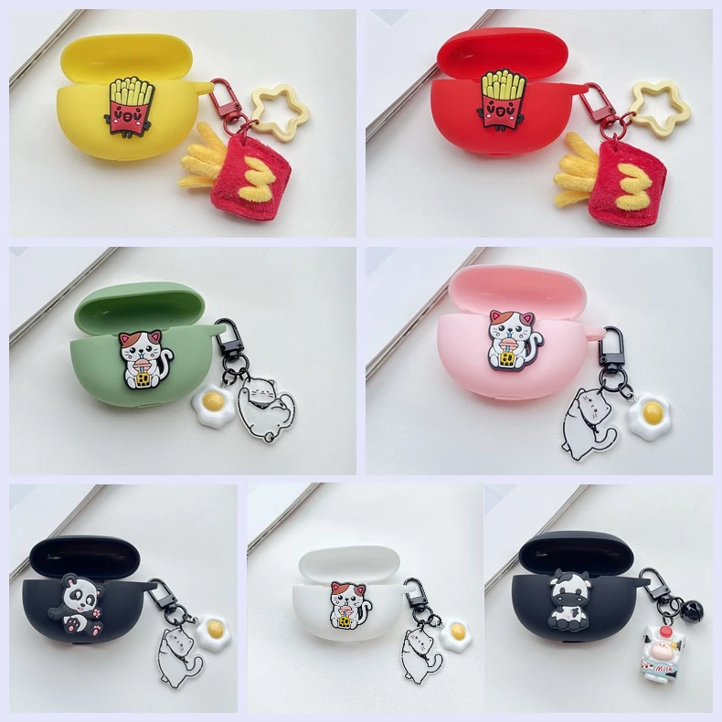 For JBL Wave 200 / T215 / T230NC / T130NC case Cute cat Cartoon Silicone For JBL Tune 230NC Earphone case with Keychain fundas