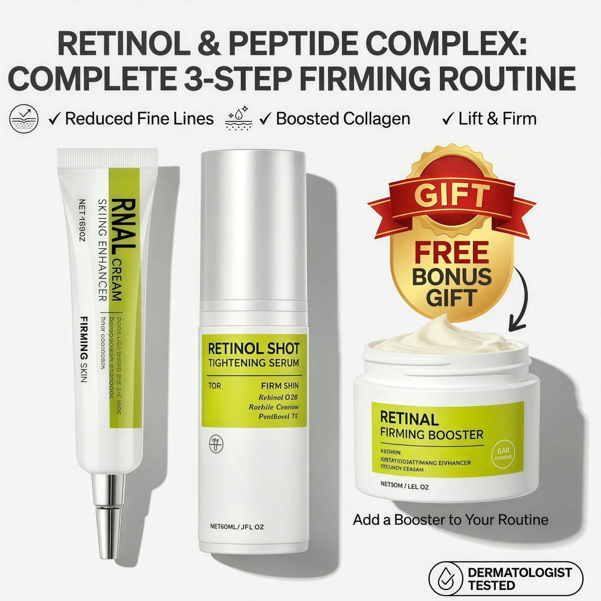 Oligopeptide Wrinkle - 레티놀 타이트닝 세럼 페이스 크림 세트