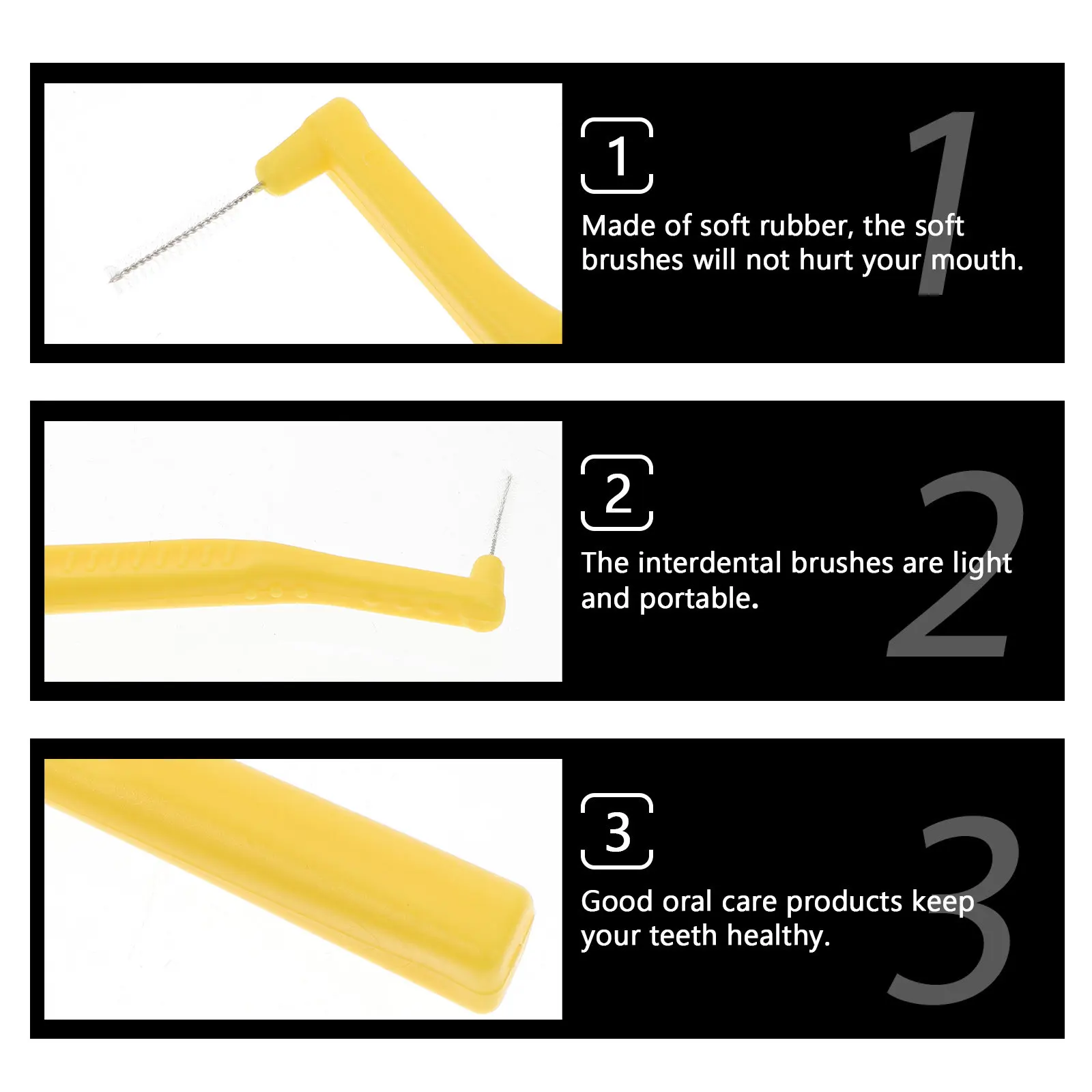 15Pcs Teeth -Dental Brushes High-Durability Stainless Steel Wire Easy-Use Disposable Teeth Cleaning Tools Travel-Friendly