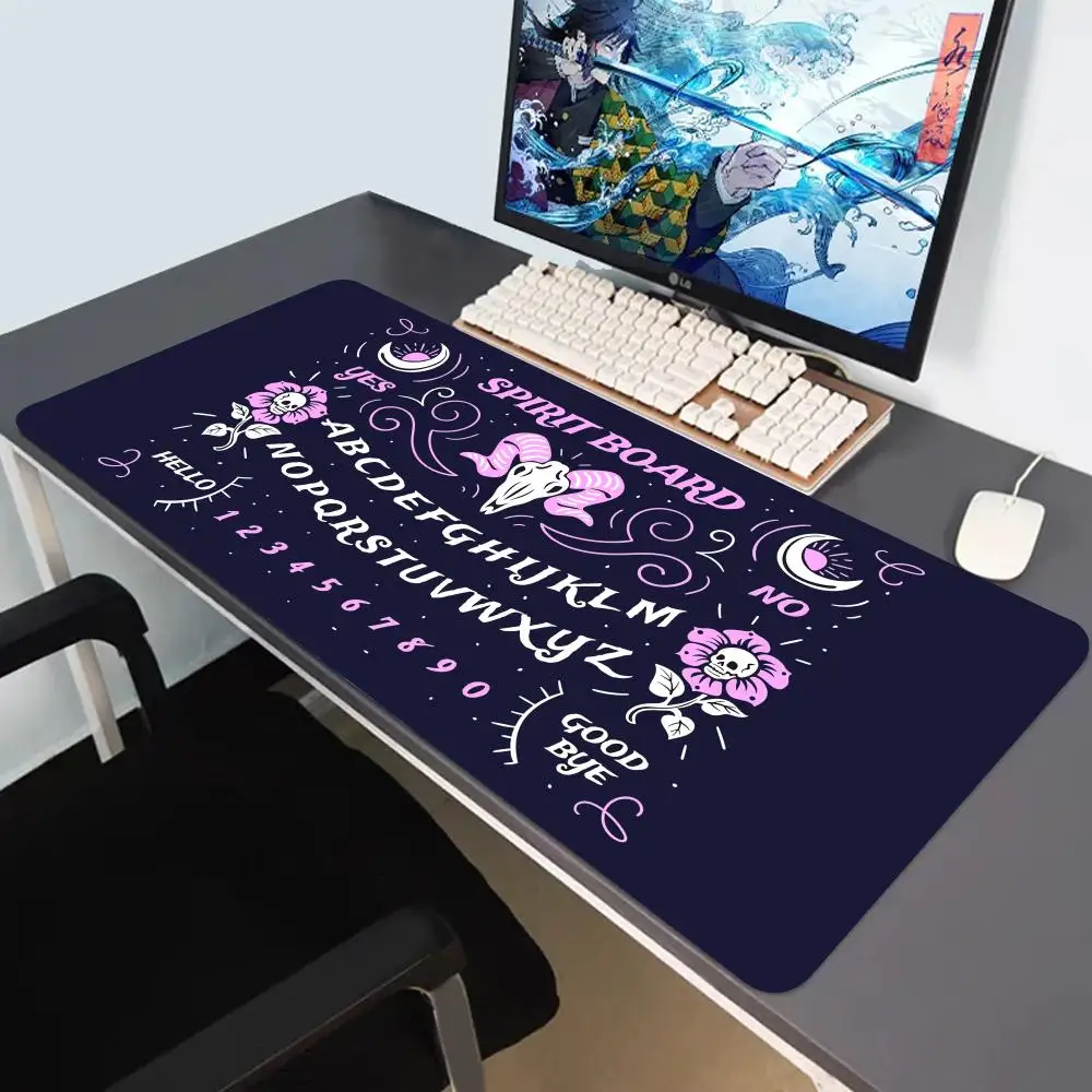 

Cool XXL Desk Mats HD Home Mousepad Ouija Gothic Keyboard Pad Soft Gamer Natural Rubber Office Anti-slip Mice Pad Table Mat