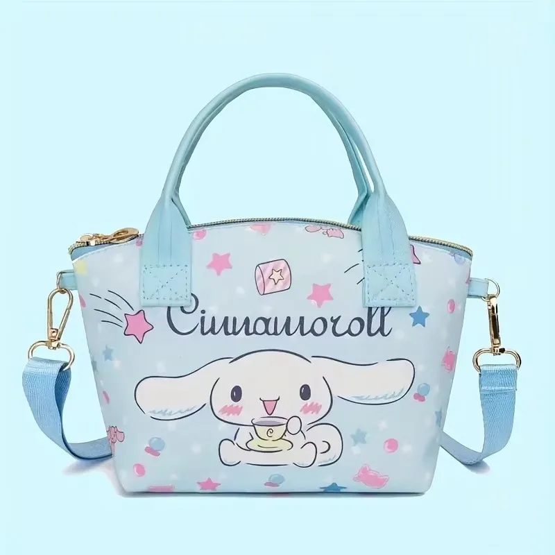 Sanrio Cartoon Handbag Cute Melody Kuromi Cinnamoroll Hello Kitty Stationery Storage Bag Kawaii Anime Crossbody Bag Girl Gift