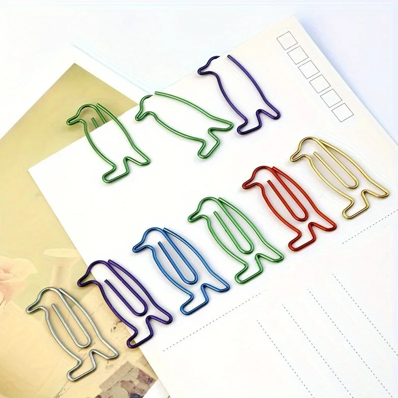 

20 or 50 penguin-shaped paper clips and small penguin-shaped bookmarks, suitable for Christmas and birthday gifts for penguin lo