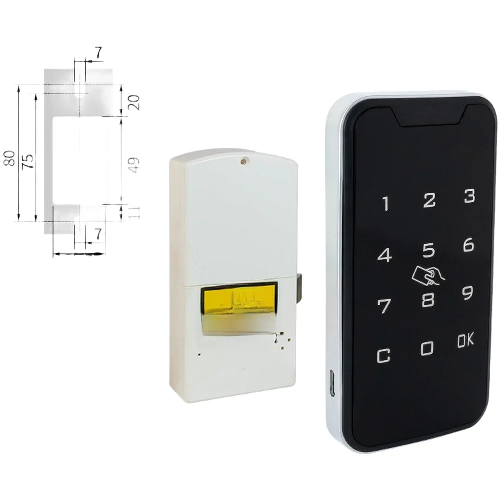 Digital Safe Lock for Cabinet Storage ABS and Zinc Alloy Material Fingerprint Card Password Auto Retractable Bolt