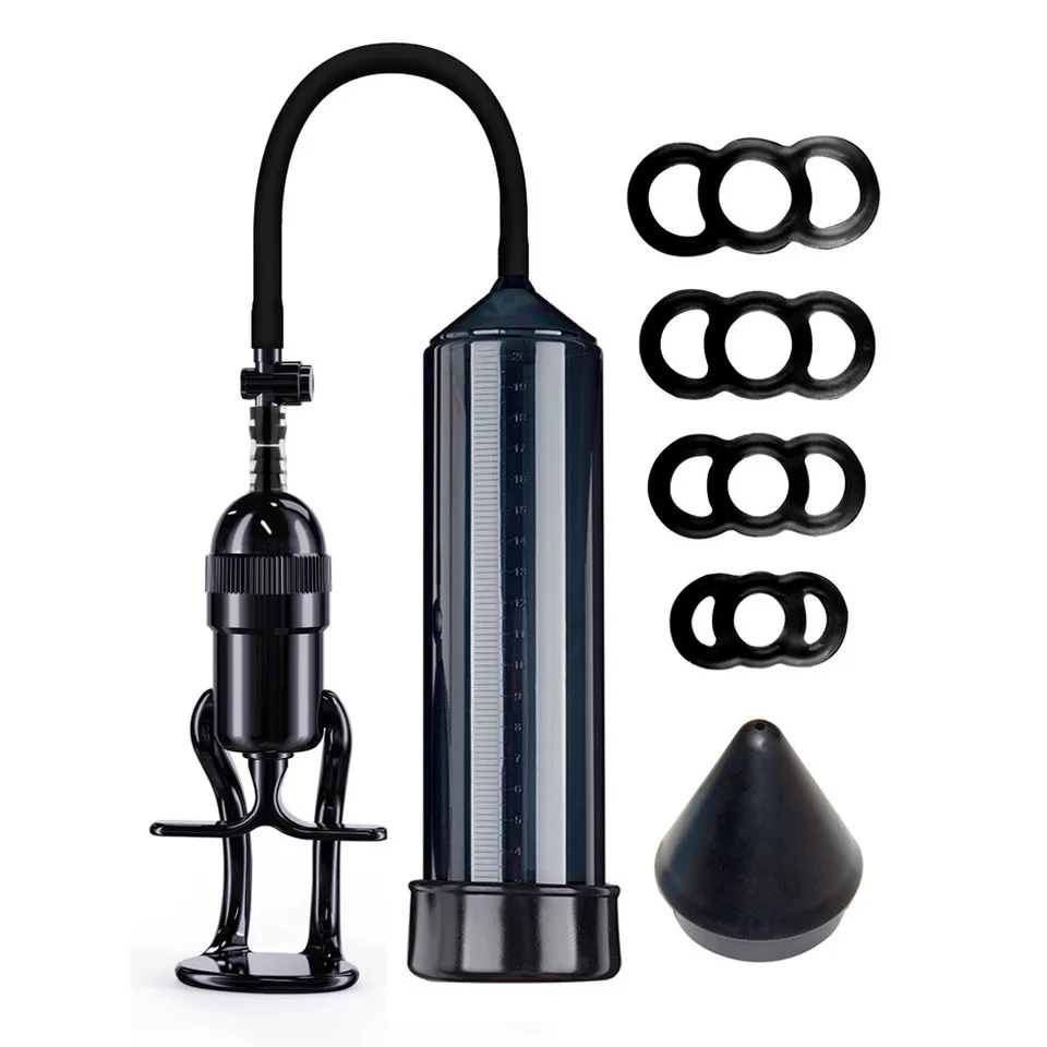Male Penis Pump Manual Penis Enlarger Enhancement Erection Sextoys For Man Vacuum Pump Big Dick Trainer Male Lasting Masturbator