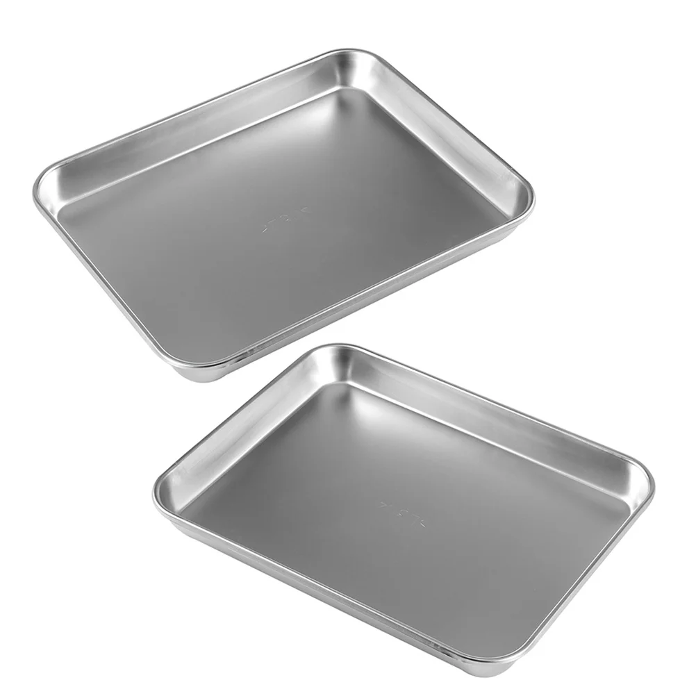 

2pcs Stainless Steel Medical Tray Flat Bottom For Instruments Storage Laboratory Supplies Stainless Steel Trays For Medical