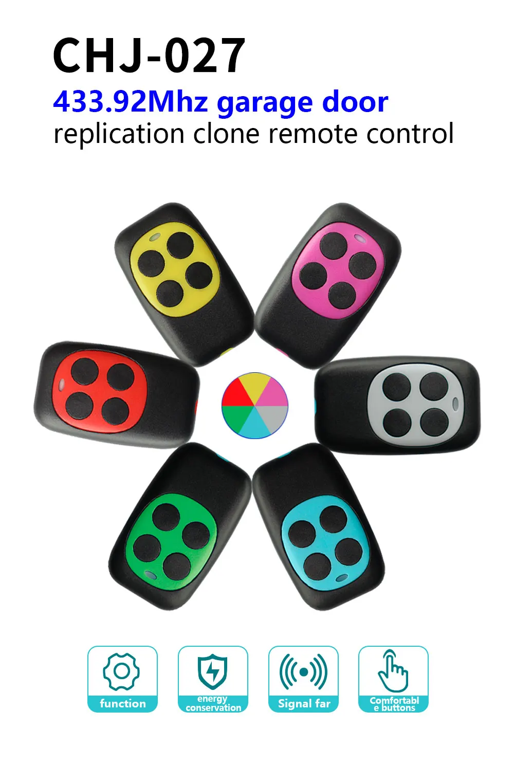 D4 ユニバーサルガレージドアコントロールリモート 433mhz 315mhz 390mhz コピー機デュプリケータコントローラローリングコードゲートコントロール