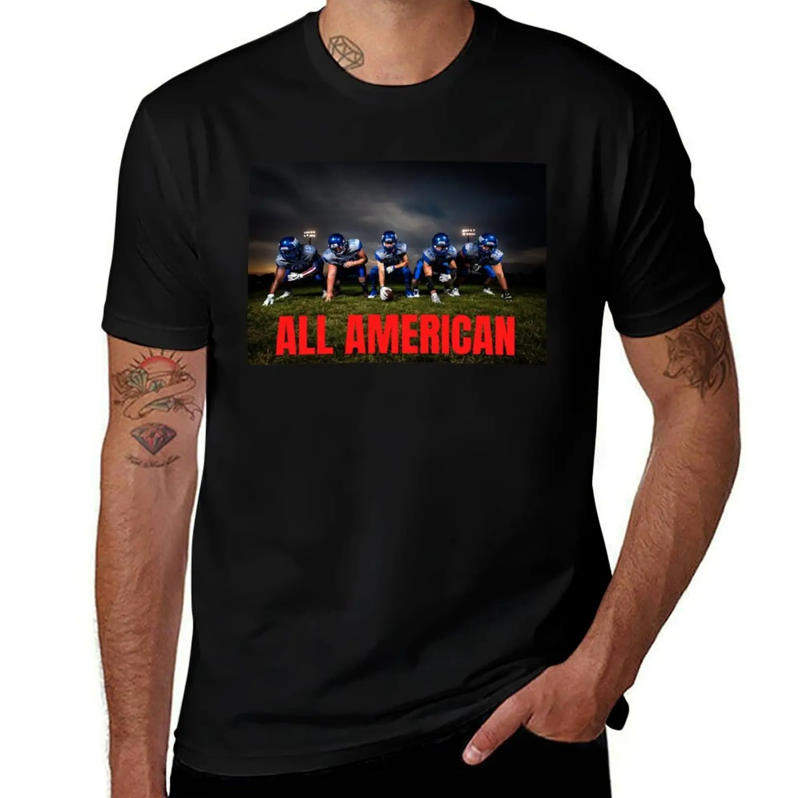 

ALL AMERICAN TV show T-Shirt street wear summer tops luxury designer anime black t-shirts for men