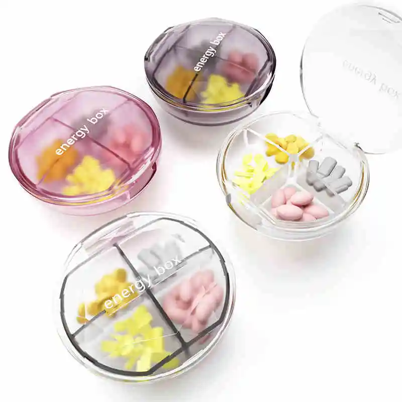 Pastillero transparente para el hogar, caja de almacenamiento de medicamentos portátil, Mini pastillero pequeño empaquetado, estuche para medicamentos de 7 días