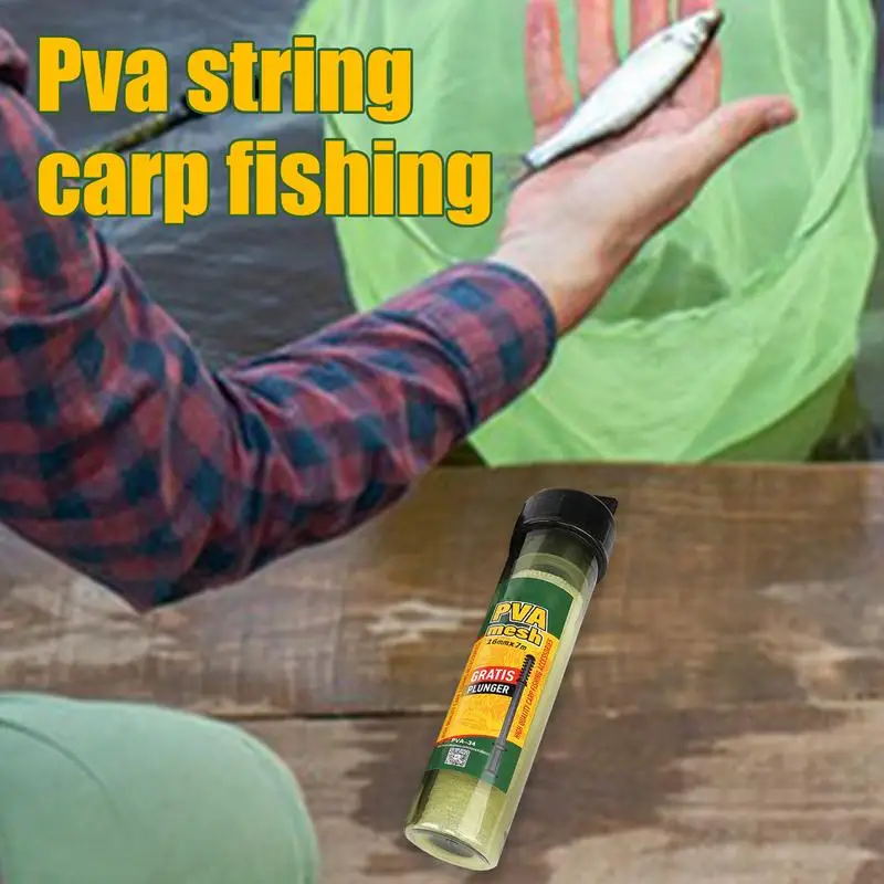 PVA Mesh Bait Bags Fishing Mesh Bait Bags 7 Meter Tackle Throwing Tool Mesh Bag Water Dissolving Bag For Fishing Stocking Rigs