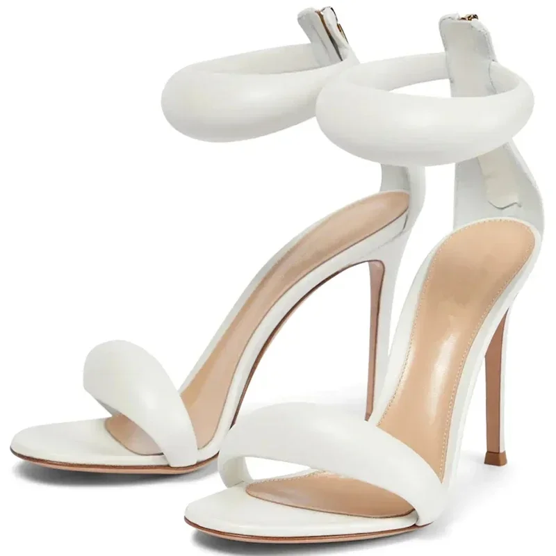 New Comfortable High Heels for Women, Thin Heels, Versatile Fashion, Golden Open toed Shoes, Sexy One Belt Fashion Sandals