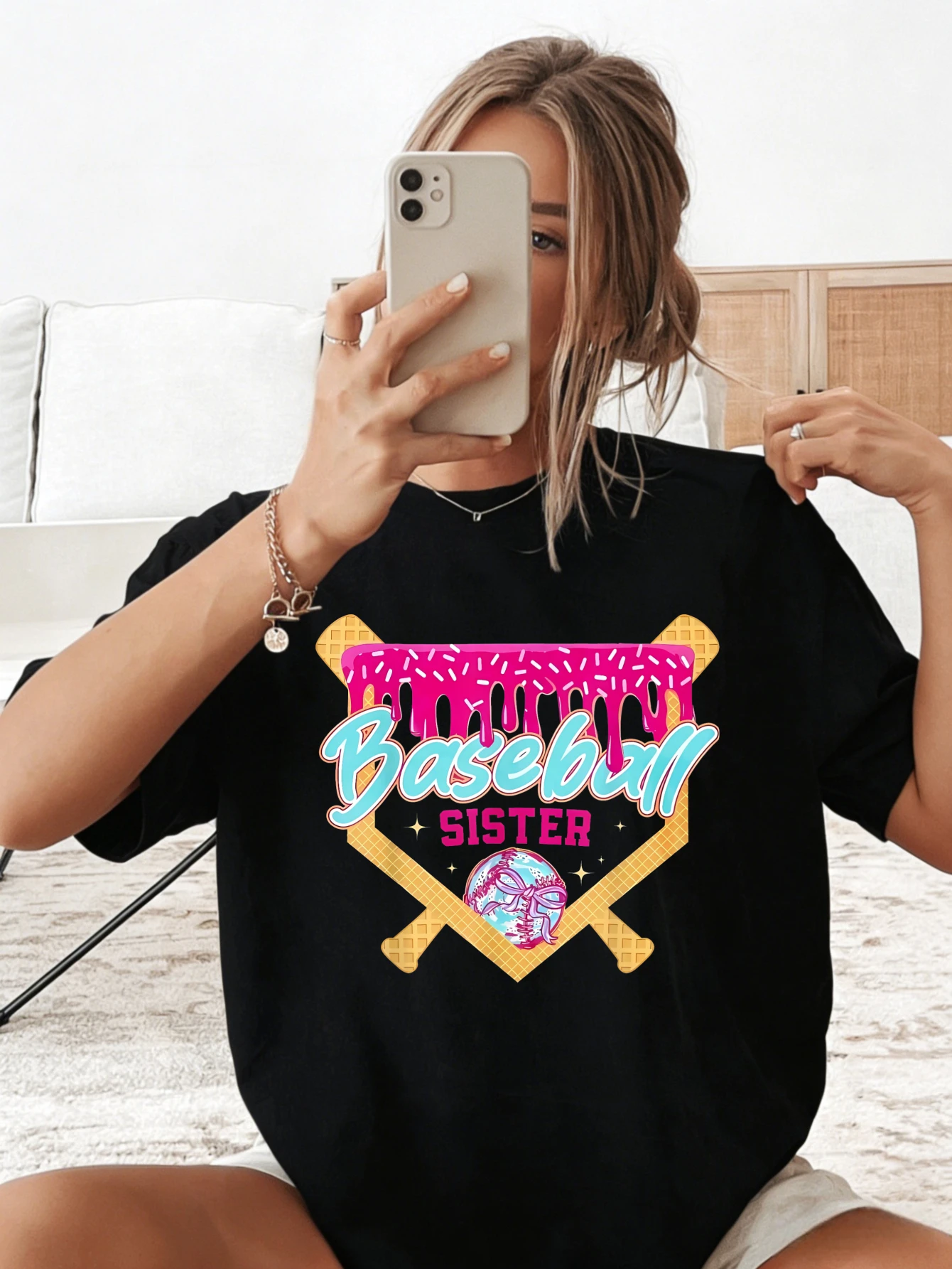 

Womens Oversized T Shirts Colorful Drip Graphic Printed Y2K Cotton Summer Casual Short Sleeve T Shirt