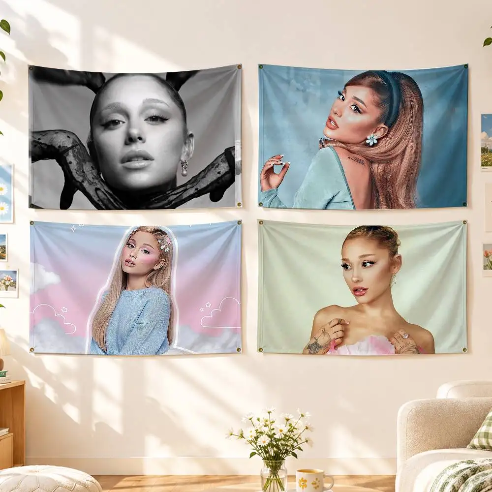 Dangerous Woman Ariana G-Grande Flags Wall Hanging Background Art Banner for Bedroom Home Outdoor Decor