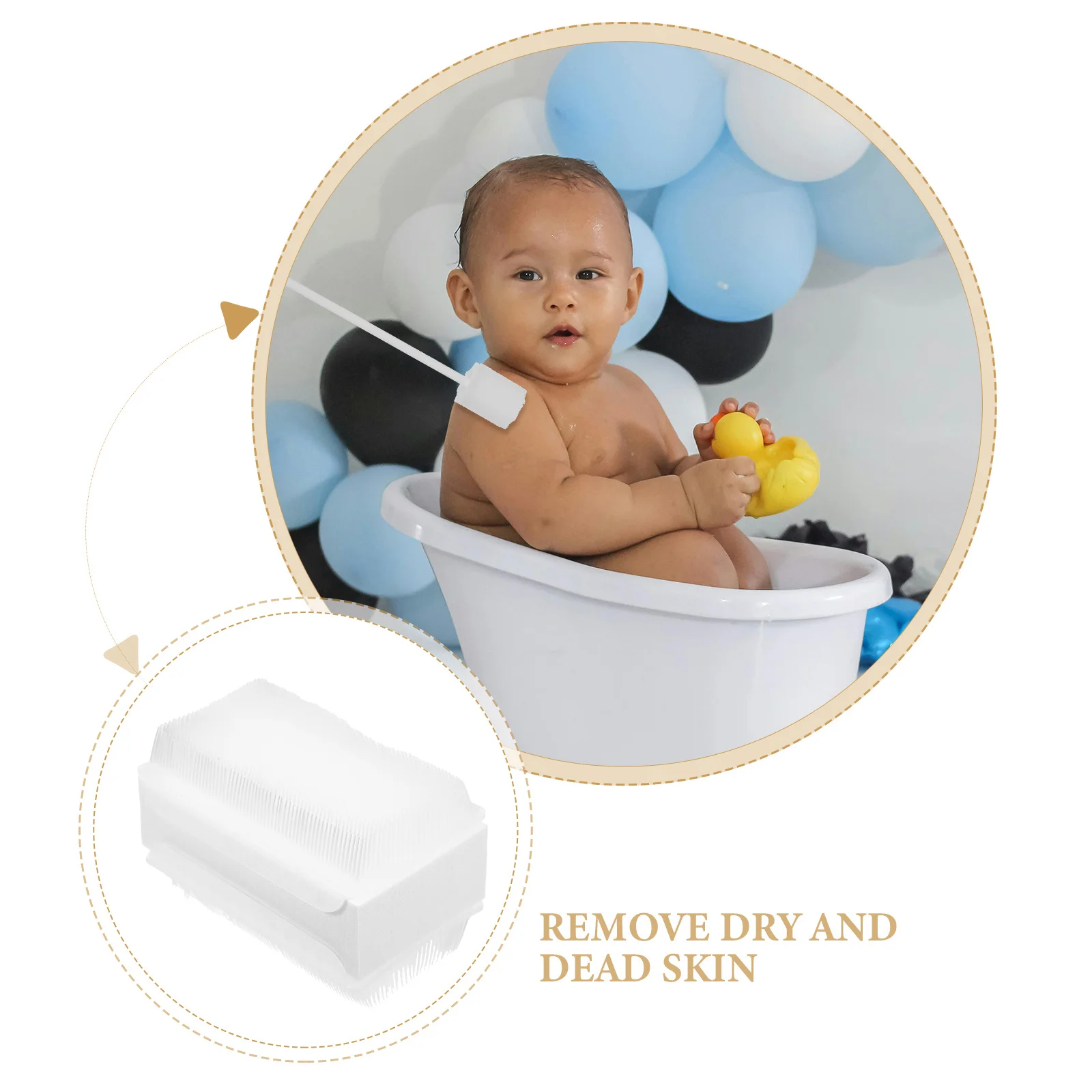 

1Set Baby Bath Brush Sensory Training Sponge Soft Infant Bath Brush for Skin Cleaning and Massage Baby Head Scrubber