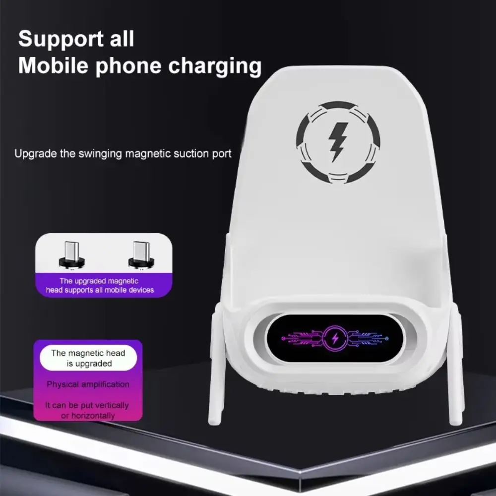 15W Wireless Charger Mini Chair Fast Charging Desktop Phone Stand Creative Phone Lazy Holder for iPhone/Samsung/Xiaomi