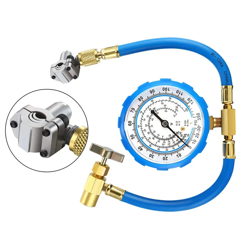 Piercing Puncture Valve com Spanner, Line Tap, Ar Condicionado, Geladeira com Chave Hexagonal, 3 em 1