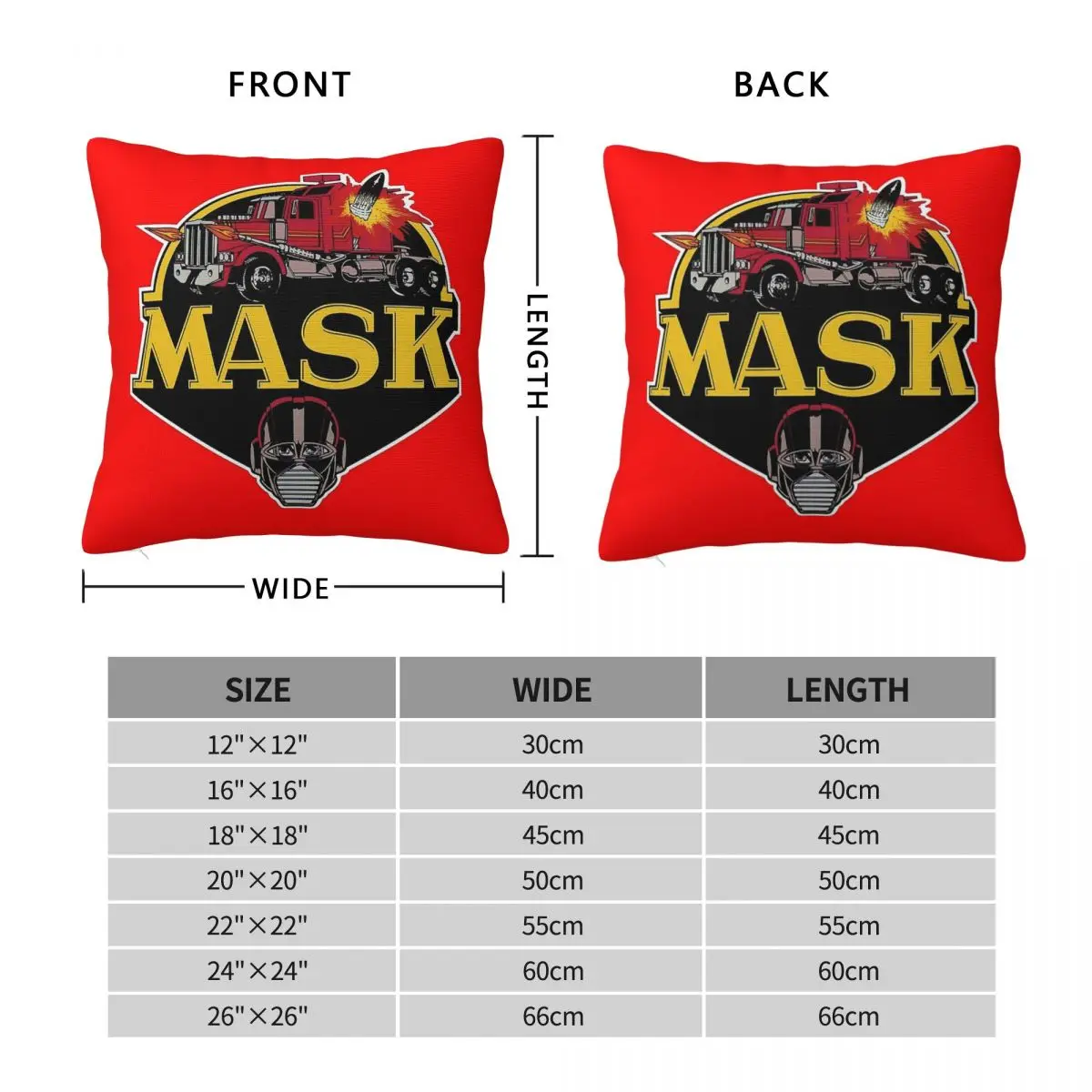 Mask Mobile Armored Strike Kommand Square Pillowcase Polyester Linen Velvet Pattern Throw Pillow Case Home Cushion Cover 45x45