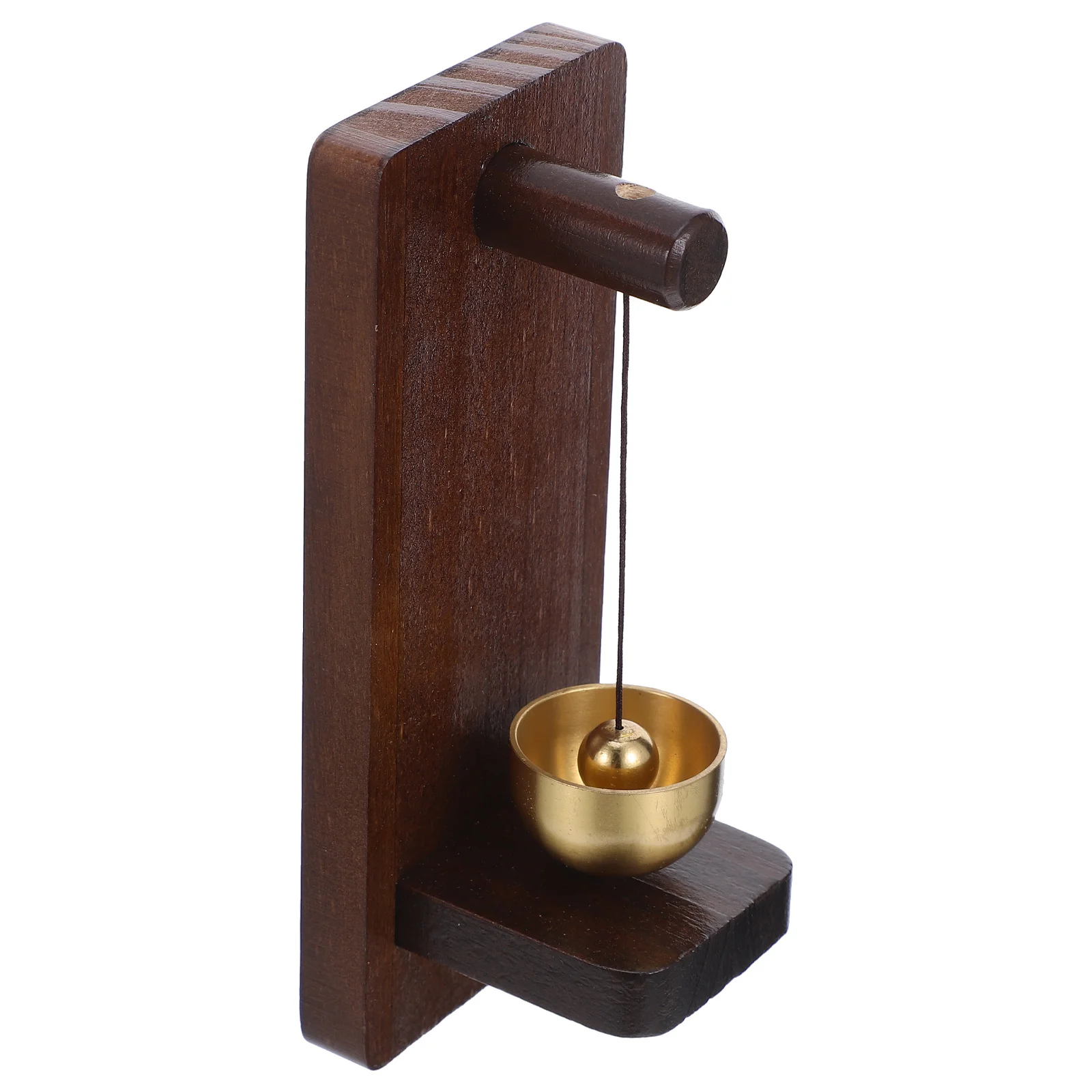 

Retro Door Chime Bell Wooden Craft Design with Metal Bell for Shopkeepers Door Housewarming Gift Hanging Entrance Alert