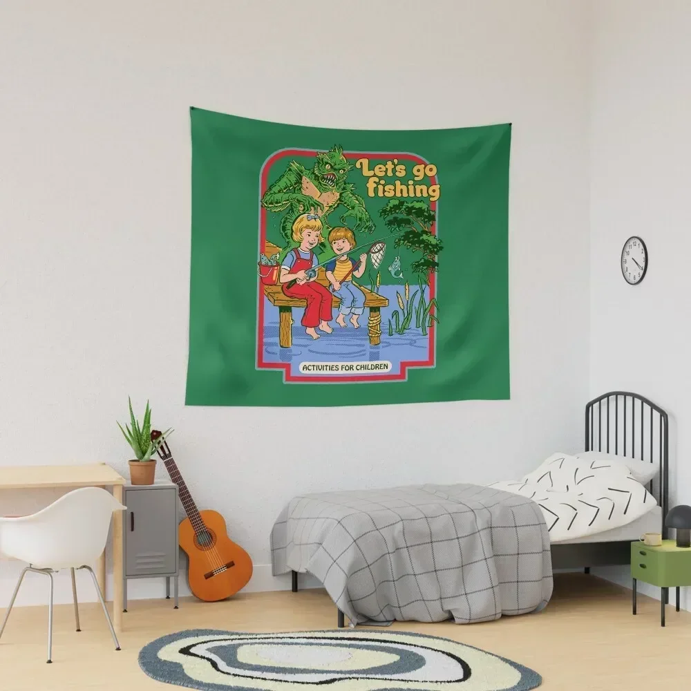 

Let's Go Fishing Tapestry Home Decoration Mushroom Wall Art Tapestry