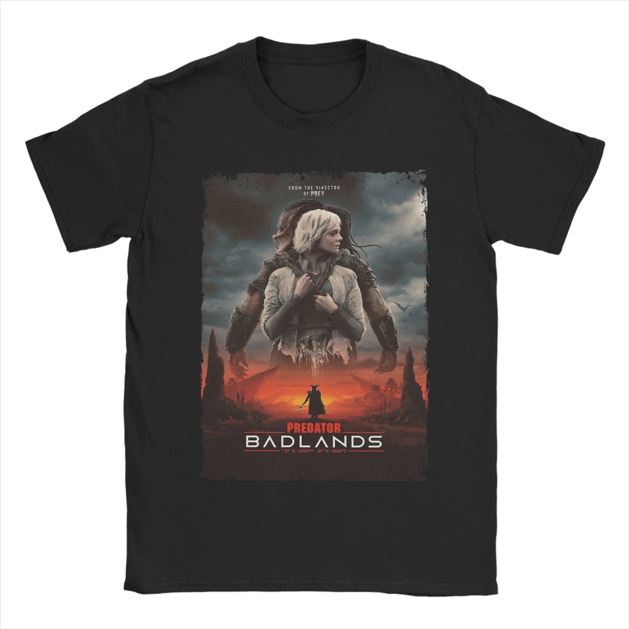 P-Predators Dek Yautja Badlands T Shirt Men's  Cotton Amazing T-Shirt O Neck Warrior Movie Tees Short Sleeve Tops Plus Size
