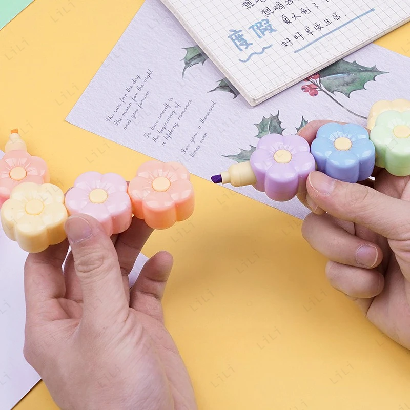 Divertente evidenziatore con giunture in stile cartone animato, regalo per bambini, pennarello a colori, zampa di gatto/fiore/polpo/cuore/orso, stili multipli