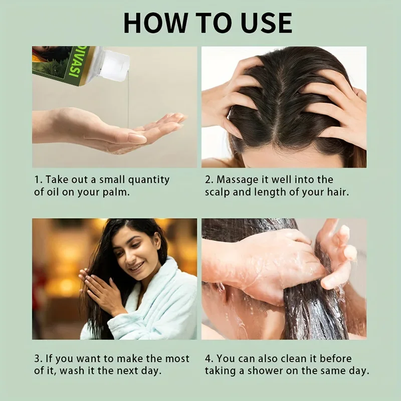 Ayurvedic Hair Growth Oil India Adivasi Herbal Hair Growth Oils Anti Hair Loss Fast Regrowth Thicken Serum view 4