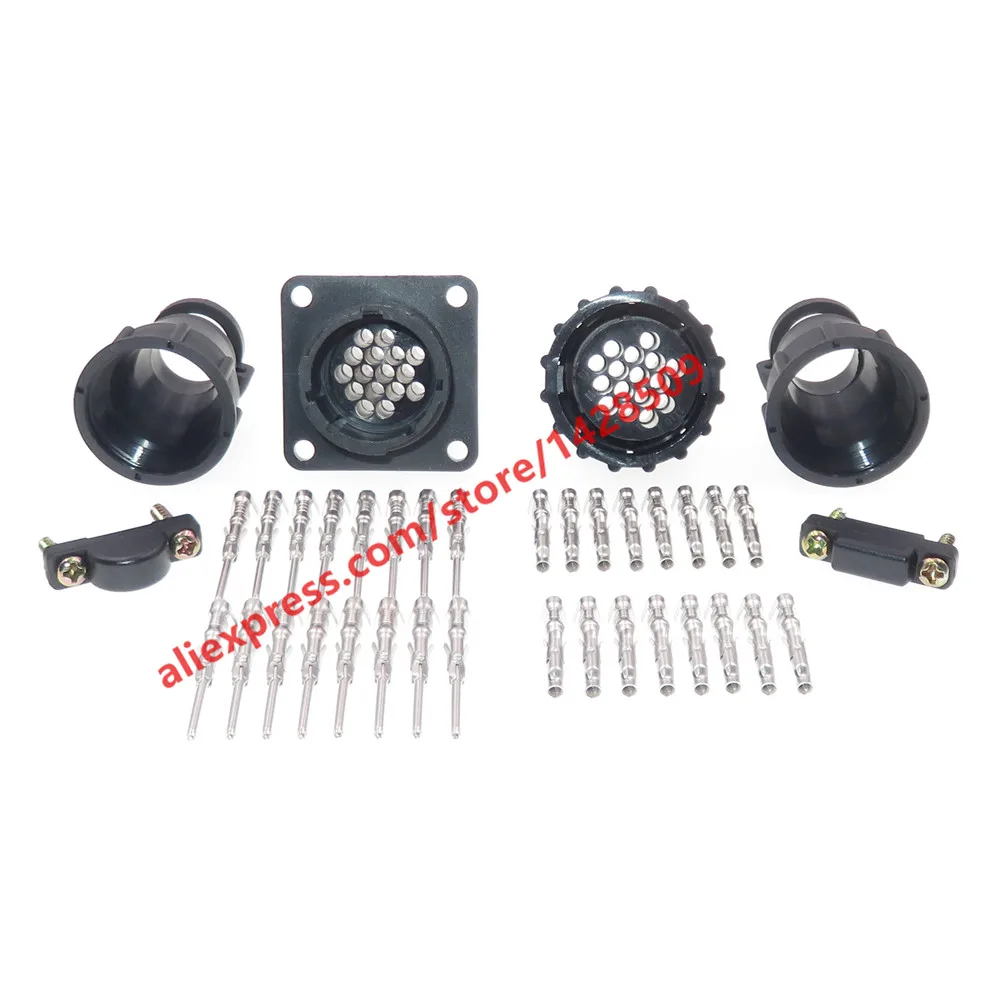 

1 Set 16 Pin Car Aviation Plug And Tail Clamp 182916-1 206036-1 182642-1 206037-1 206070-8 Auto Diagnostic Connector For SMEMA