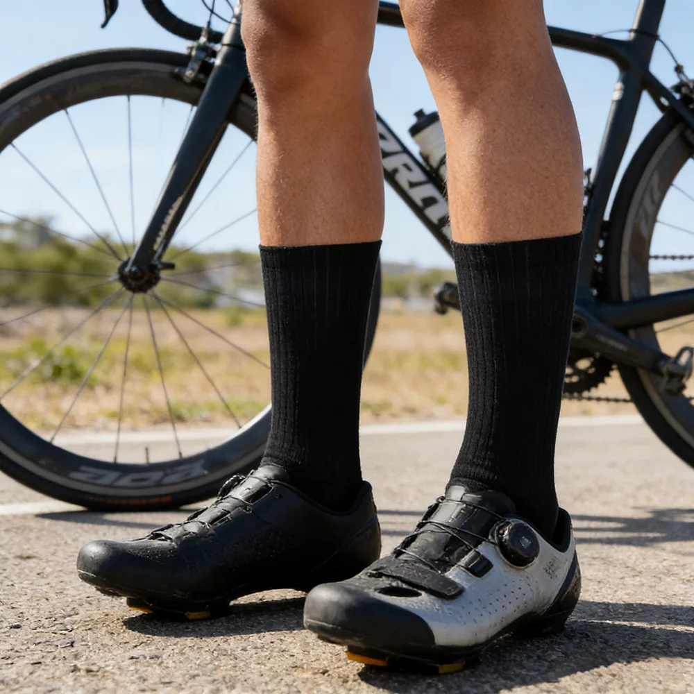 

2026 Силиконовые противоскользящие летние велосипедные носки Whiteline Aero для мужчин, для велоспорта, бега и спорта, Calcetines Ciclismo