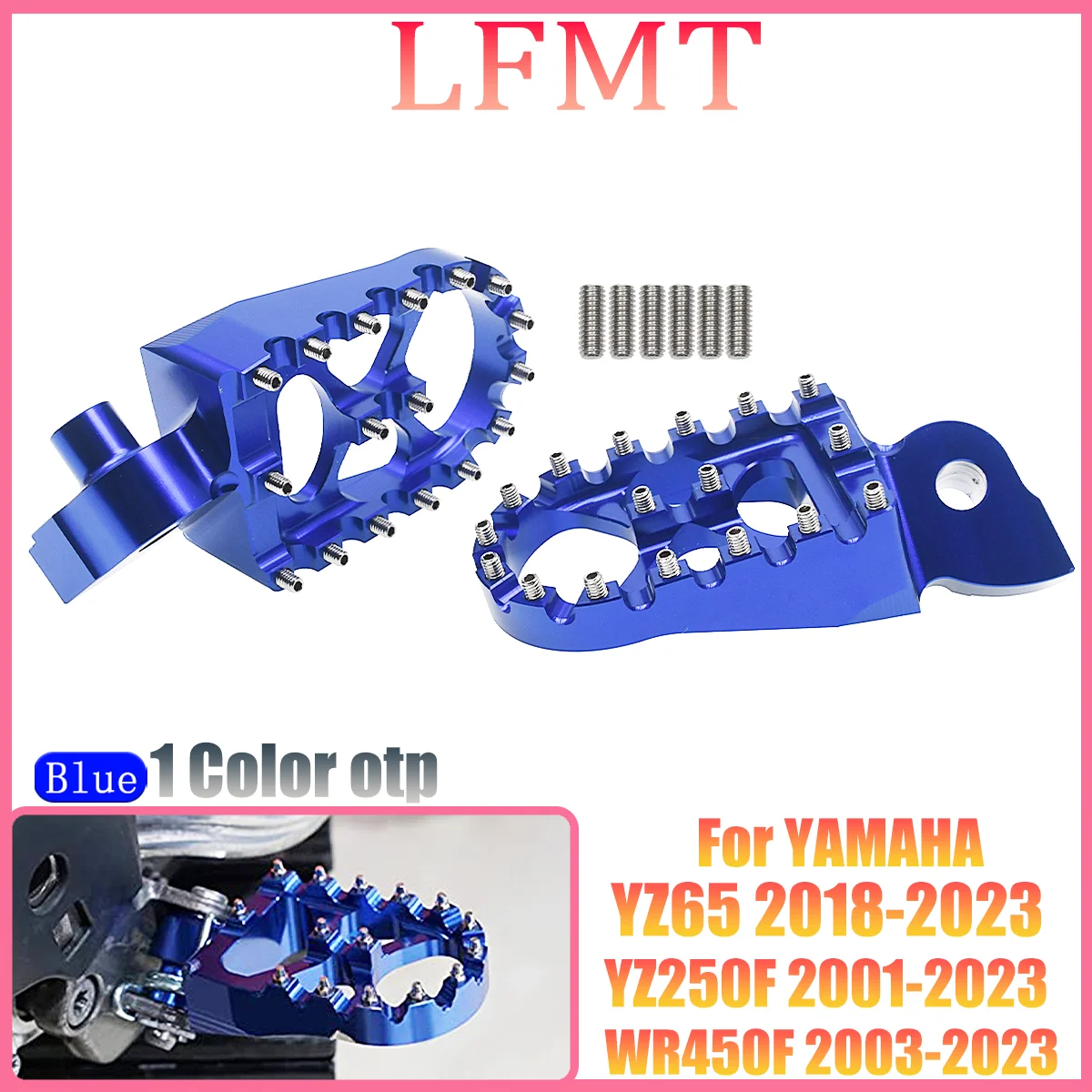 Motorcycle Foot Pegs Rests Footrest Footpeg Pedals For YAMAHA YZ250F YZ450F YZ125X YZ250X YZ450FX WR250F WR450F YZ65 85 125 250