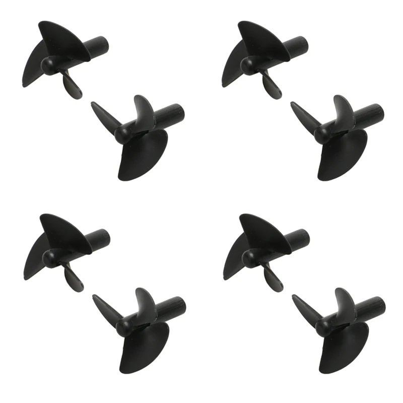 4Pairs High Strength 3-blade Paddle Dia 26mm Shaft Hole 2.2mm Fully Immersed PC Propeller for DIY Modified RC Bait Boat Parts