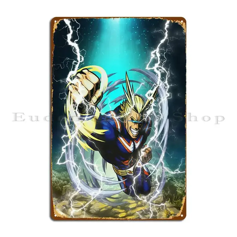 All Might Metal Sign Rusty Wall Decor Cave Customize Create Tin Sign Poster