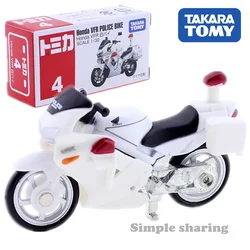 Takara Tomy Tomica No.4 Honda VFR Motorcycle Police Motobike Model Kit 1/32 Diecast Miniature Kids Toys Magic Baby  Bauble