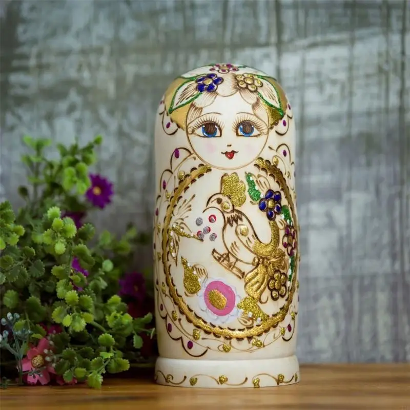Artistiek Russisch nestspeelgoed Unieke handgeschilderde houten poppen voor collectie P31B