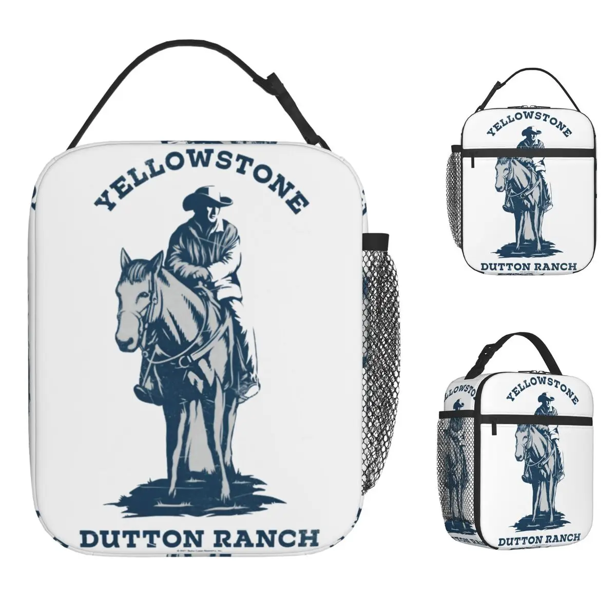 

Yellowstone Dutton Ranch Montana Lunch Bag Convenient Lunch Box Outdoor Picnic Designer Cooler Bag Retro Oxford Tote Food Bags