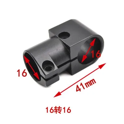 Aluminum alloy three-way pipe clamps for landing gear feet 16 to 20, 25 to 25, 30 to 30, 40 to 40. UAV accessories.