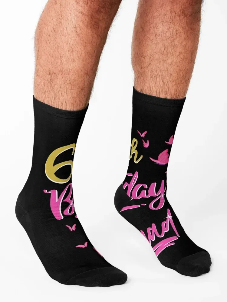 60th Birthday Squad 60 Years old gift Socks cycling halloween Stockings compression cute Man Socks Women's