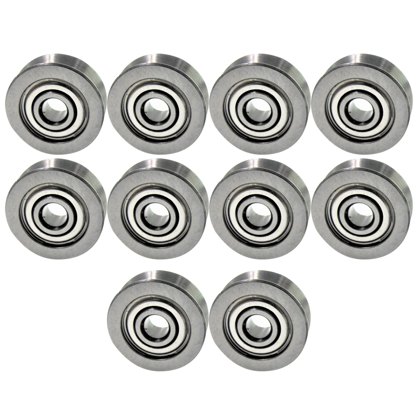 10Pcs/lot V623ZZ V Groove Roller Wheel Small Ball Bearings Pulley Wheels Bearing Wire Track Guide Carbon Steel Durable Bearings