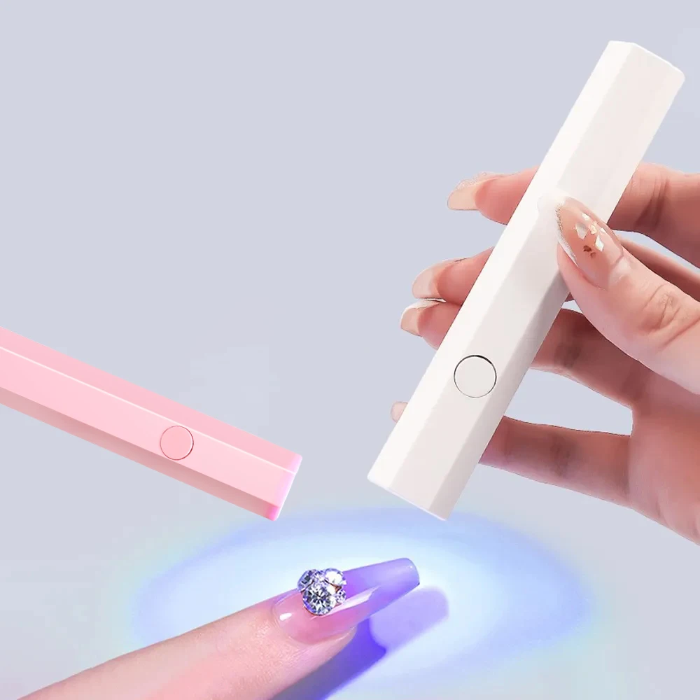 HALAIMAN Mini Portable Flashlight Nail Dryer Uv Led Lamp For Gel Nails Polish Drying Lamp Manicure Nail Art Tools Machine